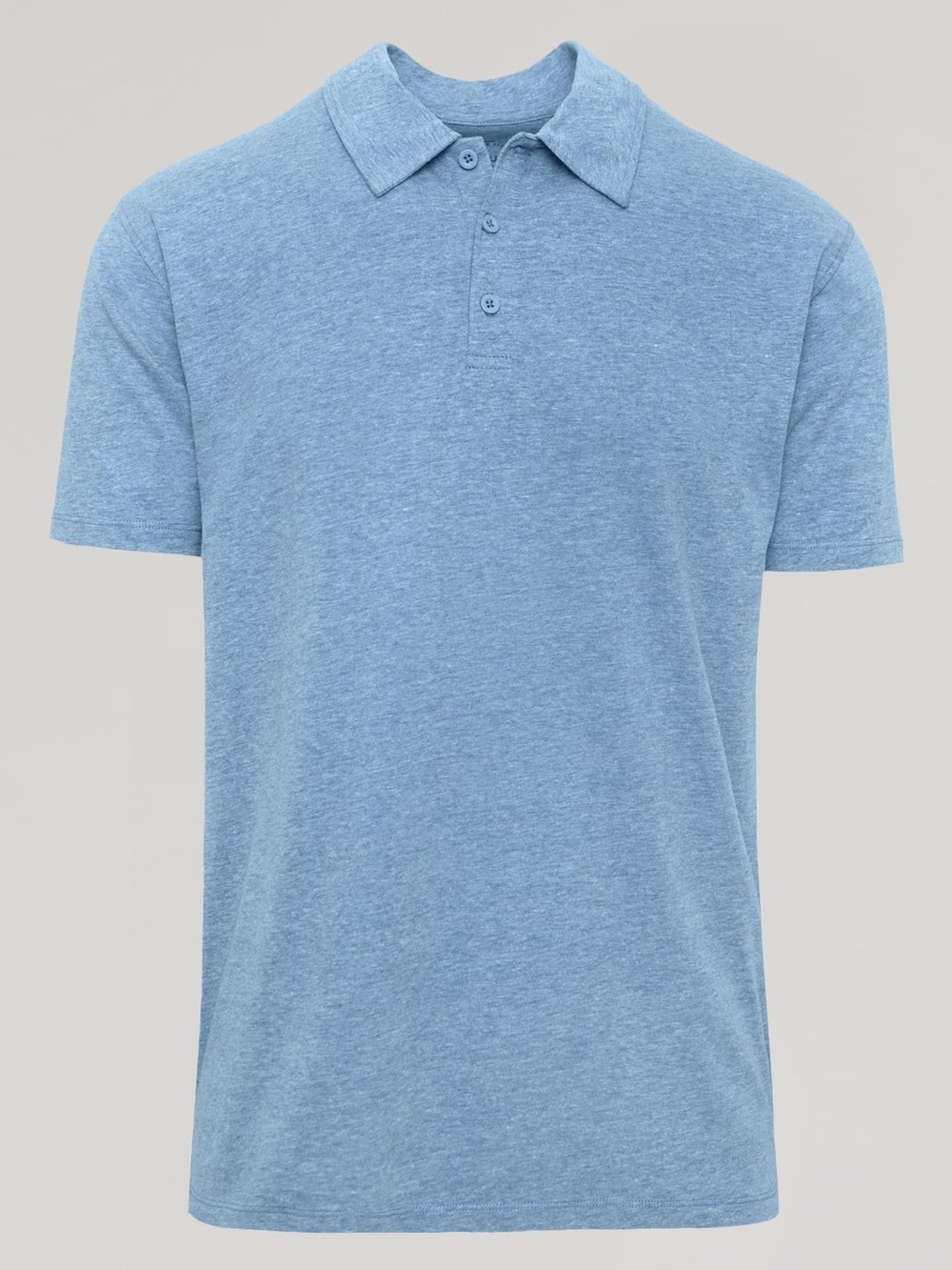 True Classic Light Blue Heather Polo Shirt - Classic